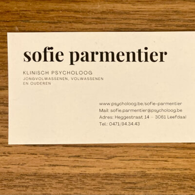 Parmentier, Sofie Sofie Parmentier