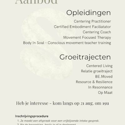Info moment - Professionele opleidingen en persoonlijke Groeitrajecten Info moment - Professionele opleidingen en persoonlijke Groeitrajecten